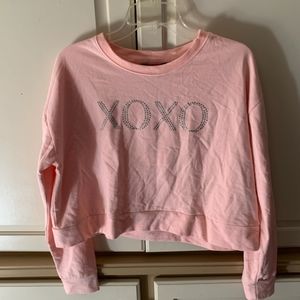 XOXO crop waist sweatshirt